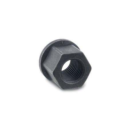 J.W. WINCO DIN6331-M10 Collar Nut Steel 6331-M10